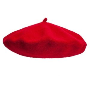 RED BERET wool hat French style